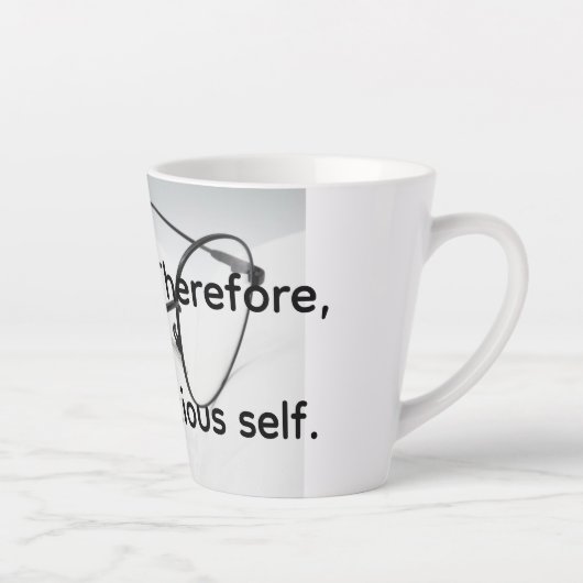 Ik denk te veel na latte mok (Rechts)
