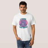 Ik Denk Te Veel Octopus Illustratie T-shirt (Voorkant volledig)