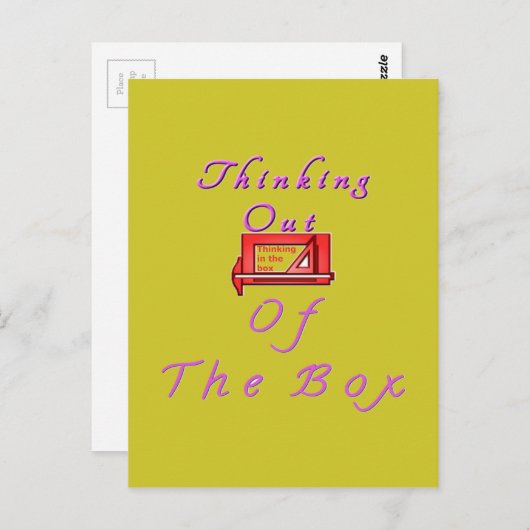 Ik denk uit de doos. briefkaart (Voorkant / Achterkant)