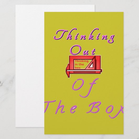 Ik denk uit de doos. briefpapier (Voorkant / Achterkant)