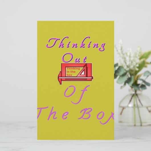 Ik denk uit de doos. briefpapier (Staand voorkant)