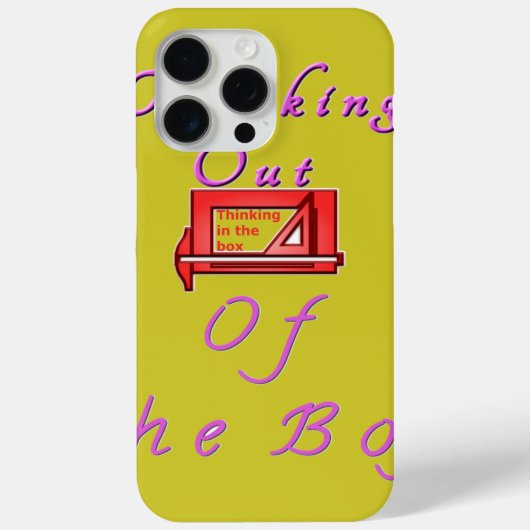 Ik denk uit de doos. Case-Mate iPhone case (Achterkant)