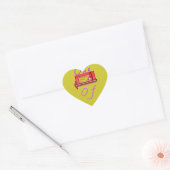 Ik denk uit de doos. hart sticker (Envelop)