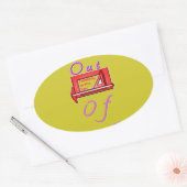 Ik denk uit de doos. ovale sticker (Envelop)