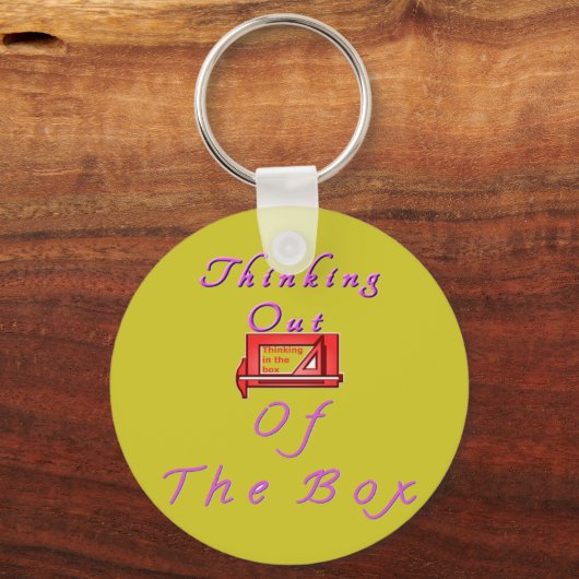 Ik denk uit de doos. sleutelhanger (Voorkant)