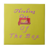 Ik denk uit de doos. tegeltje (Voorkant)