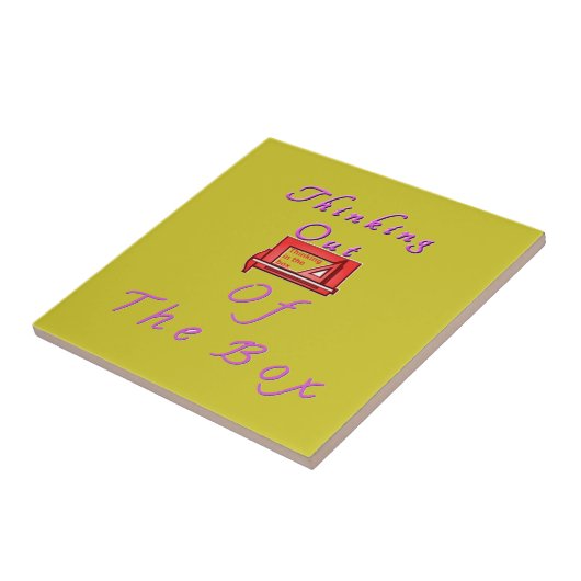 Ik denk uit de doos. tegeltje (Zijkant)