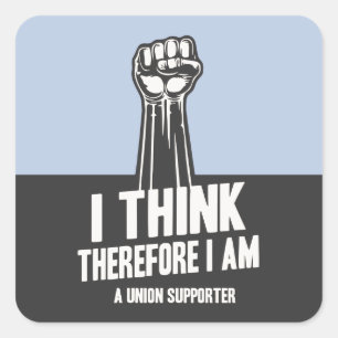 Ik denk Union Vierkante Sticker
