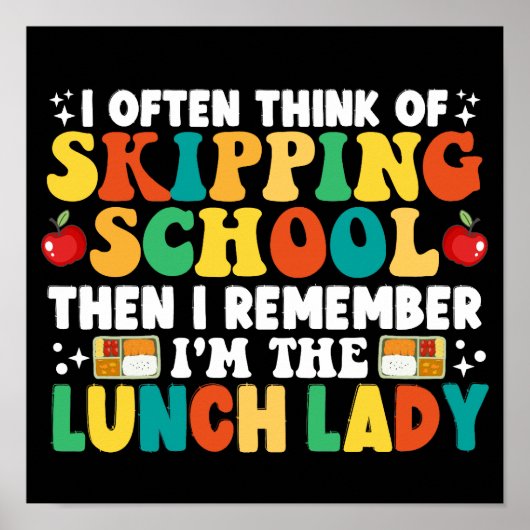 Ik denk vaak aan het overslaan van school grappige poster (Voorkant)
