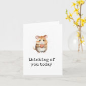 Ik denk vandaag aan jullie, Schattigee bemoedigend Kaart (Gele Bloem)