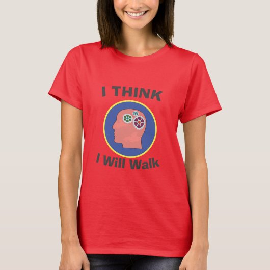 Ik denk, voeg tekst Shirt toe (Voorkant)