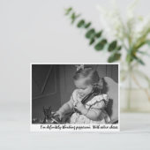 "Ik denk zeker aan pepperoni. Met extra cheque Briefkaart (Staand voorkant)