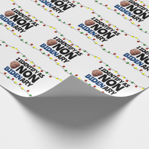 IK DENTIFICEER ALS NIET-BIDENAIR FUNNY BIDEN CHRIS CADEAUPAPIER
