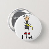 Ik Dieet Knop Ronde Button 5,7 Cm (Voorkant /achterkant)