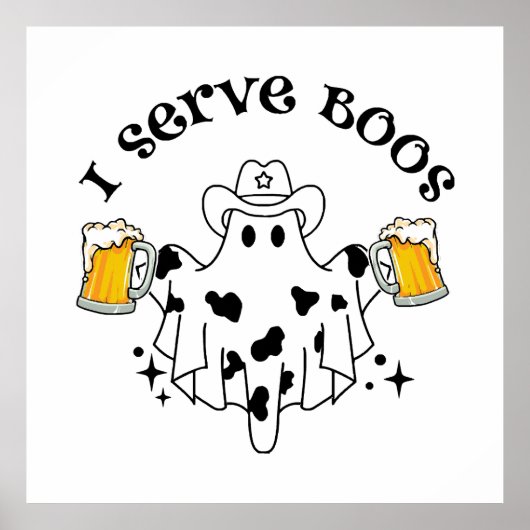 Ik dien Boos! Bartender spooky Poster (Voorkant)