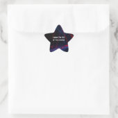 Ik dien de God van het universum Ster Sticker (Tas)