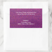 Ik dien de Heer de hele tijd. Rechthoekige Sticker (Tas)