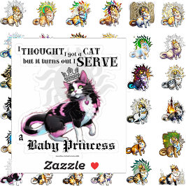 Ik dien een Baby prinses Sticker