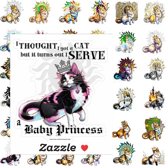 Ik dien een Baby prinses Sticker
