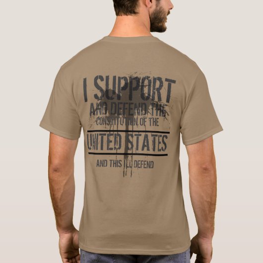 Ik dien geen mens t-shirt (Achterkant)