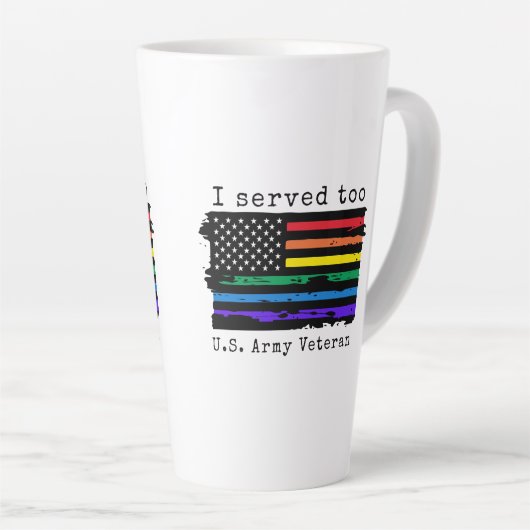 Ik diende bij de Amerikaanse legerveteraan LGBTQ + Latte Mok (Rechterhoek)