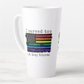 Ik diende bij de Amerikaanse legerveteraan LGBTQ + Latte Mok (Linkerhoek)