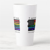 Ik diende bij de Amerikaanse legerveteraan LGBTQ + Latte Mok (Voorkant)