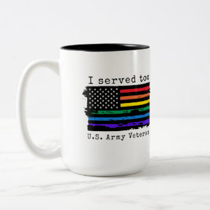 Ik diende ook voor de Amerikaanse legerveteraan LG Tweekleurige Koffiemok