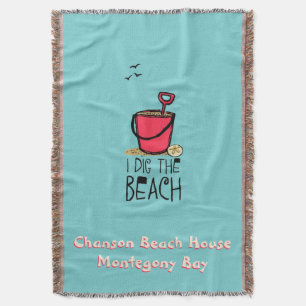 Ik dig de Aangepaste Beach-mantel Deken