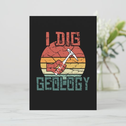 Ik dig Geology Funny  Geoloog Gift Bedankkaart (Staand voorkant)