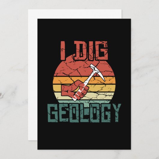 Ik dig Geology Funny Geoloog Gift Bedankkaart (Voorkant / Achterkant)