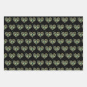 Ik dig je gele blauwe rastervorm inpakpapier vel (Voorkant 3)