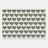 Ik dig je gele blauwe rastervorm inpakpapier vel (Voorkant 2)