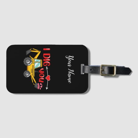 Ik dig je Valentijn Bagagelabel (Voorkant (horizontaal))