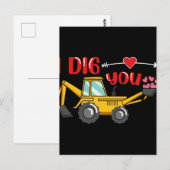 Ik dig je Valentijn Briefkaart (Voorkant / Achterkant)