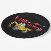 Ik dig je Valentijn Papieren Bordje (Gekanteld)