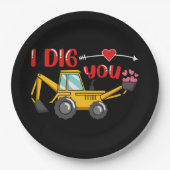 Ik dig je Valentijn Papieren Bordje (Voorkant)