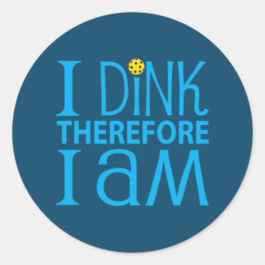 Ik Dink Dus Ik Ben Ronde Sticker (Voorkant)