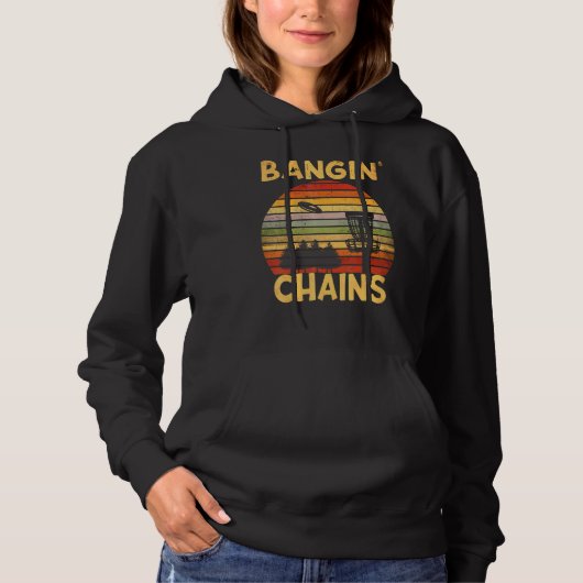 Ik Discgolf Liever Retro Frisbee Golf Disc Hoodie (Voorkant)