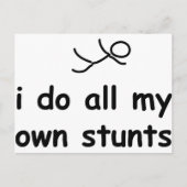Ik doe al mijn eigen stunts briefkaart (Voorkant)