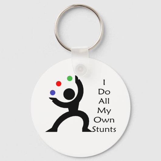 Ik doe al mijn eigen stunts sleutelhanger (Voorkant)