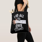 Ik doe al m'n eigen Stunts Broken Bone Stuntman Tote Bag (Dichtbij)
