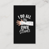 Ik doe al m'n eigen Stunts Broken Bone Stuntman Visitekaartje (Voorkant)