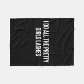 Ik doe alle  meisjes wimpers Tech Lash Artist Fleece Deken (Voorkant (Horizontaal))