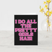Ik Doe Alle Mooie Meisjes Haar Stylist Kapsalon Kaart (Gele Bloem)