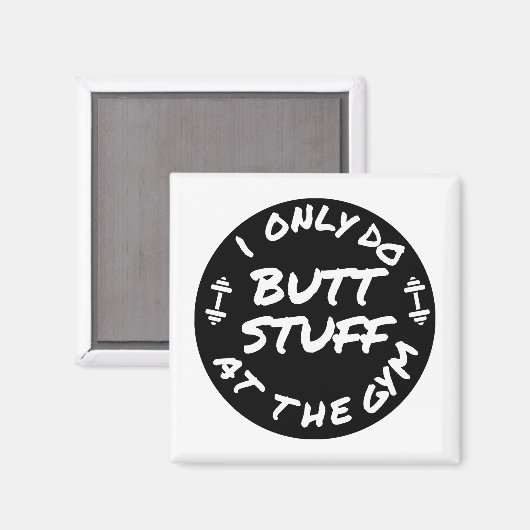 Ik doe alleen maar stuikdingen bij het gym design magneet (Voorkant / Achterkant)