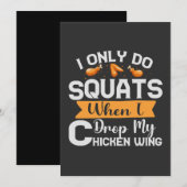 Ik Doe Alleen Squats Als Ik Mijn Kippenvleugel Laa Kaart (Voorkant / Achterkant)