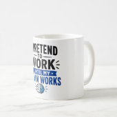 Ik doe alsof ik werk mok | Grappige kantoorgeest m (Voorkant rechts)