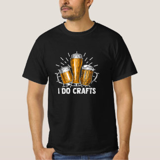 Ik doe ambachten, bier, vintage, brouwen t-shirt