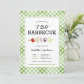 Ik doe barbecue BBQ rustieke bruiloft douche uitno Kaart (Staand voorkant)